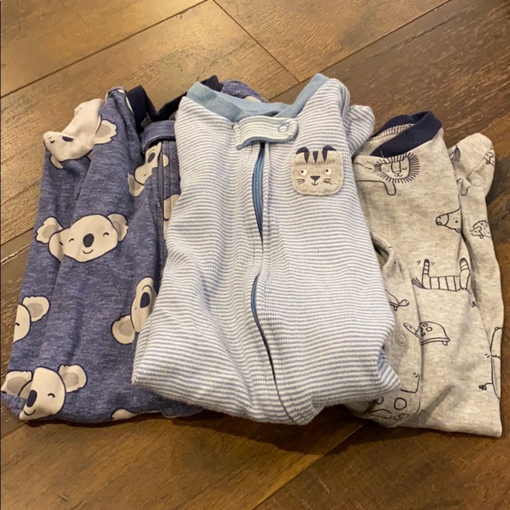 Footed sleep suits - 3